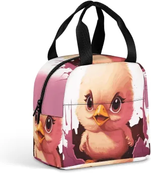 Chicken Hatches Insulated Lunch Bag Cute Lunch Box Reusable Cooler Tote For Women Men Work Office Travel Picnic