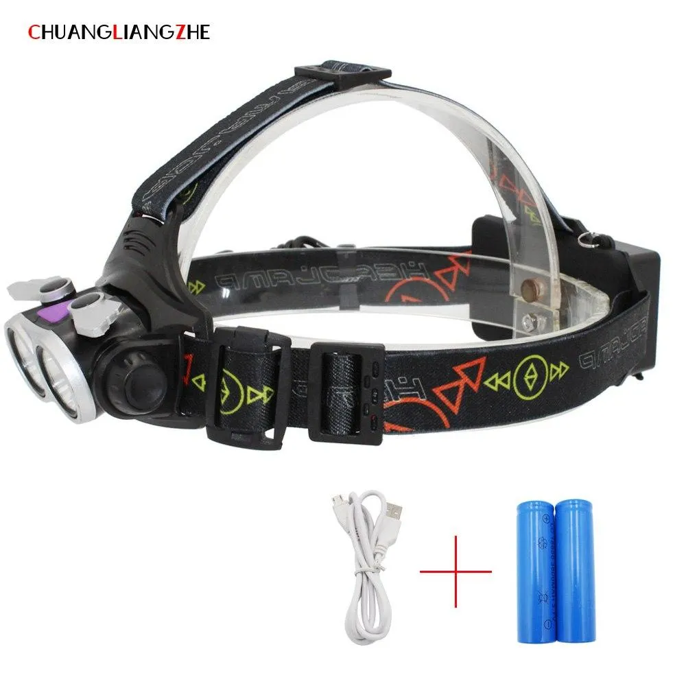 CHUANGLIANGZHE Hunting Headlamp LEDFlashlight 18650 Battery Luminarias Outdoor Waterproof Headlight Torch Head Camping Headlamps