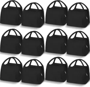 Chunful 12 Pcs Lunch Bags Bulk Insulated Reusable Lunch Bags Pouch with Aluminum for Women Adult School Office Work Employees