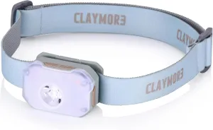 Claymore Heady2 (Mint Gray) - Rechargeable LED Headlamp Flashlight, Lightweight for Camping, Running, Hiking, Emergency & Industrial Use. USB-C Charging, Up to 40 Hours Battery Life, Waterproof.
