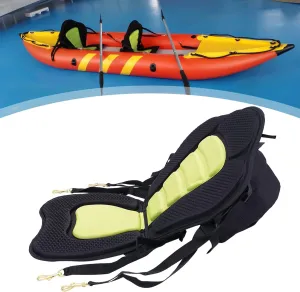 CNCEST Deluxe Padded Kayak Seat, Fishing Boat Seat with Storage Bag, Detachable Backpack Bag Back Canoe Backrest Adjustable