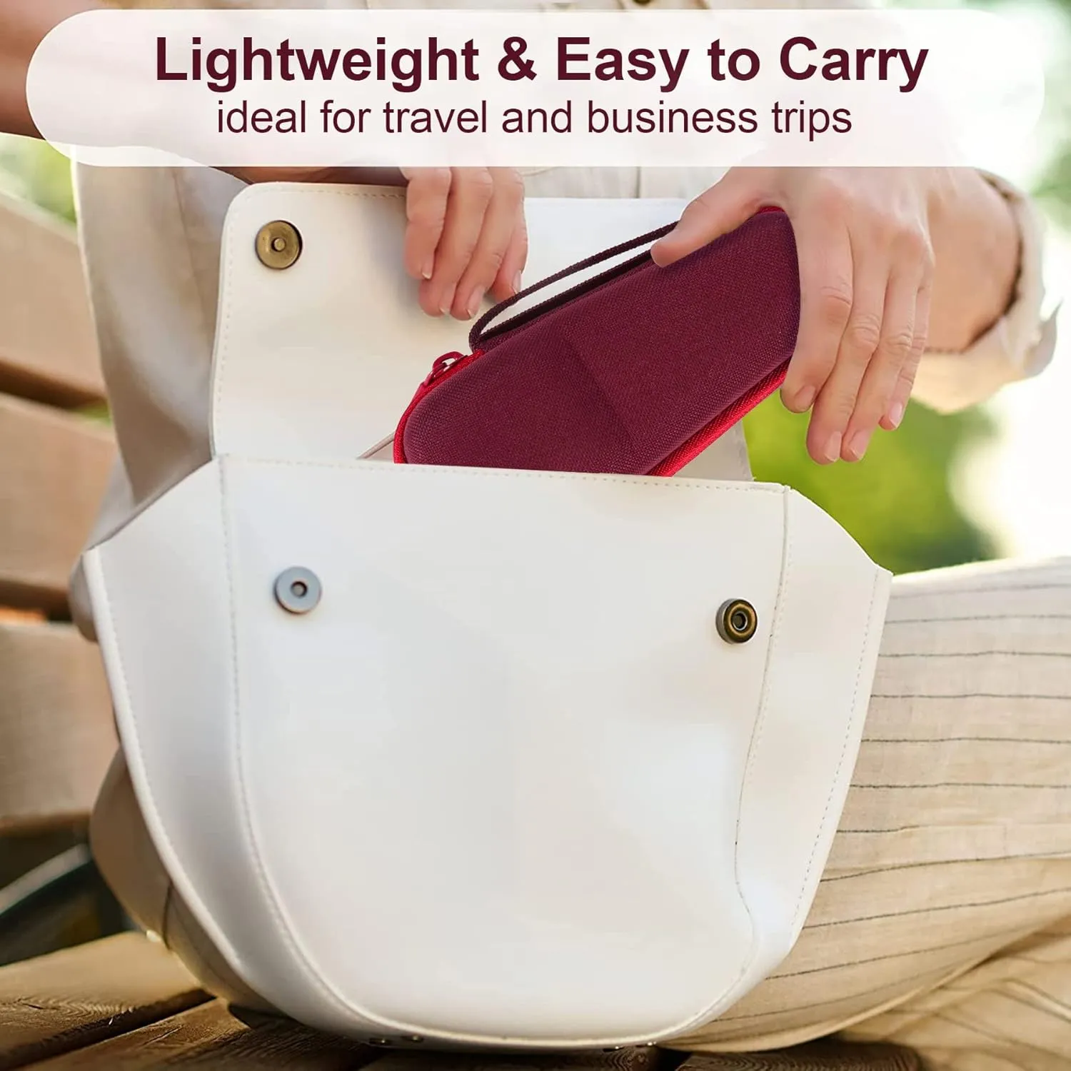 co2CREA Hard Carrying Case Compatible with NågraCoola CLIE 2 1 Sonic Facial Cleansing Brush (Berry)