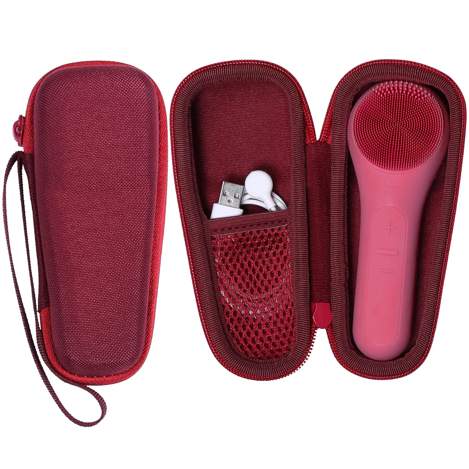 co2CREA Hard Carrying Case Compatible with NågraCoola CLIE 2 1 Sonic Facial Cleansing Brush (Berry)