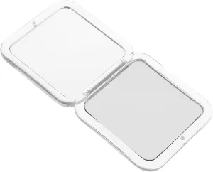 Compact Foldable Purse Mirror with Magnification Square Shape Travel Makeup Mirror for Quick Touch Ups for Daily Use Social Gatherings and Parties