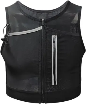 Compact Running Vest with Phone Holder Portable Cycling Vest Reflective Sport Vest for Trail Running Jogging Hiking Biking