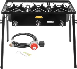 Concord Triple Burner Outdoor Propane Stove Cooker w/Regulator, 3 Burner Stove Brewing Supply