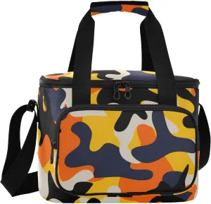 Configuration Yellow Insulated Cooler Bag for Women Men Leakproof 24 Can Camping Car Coolers for Work Office Picnic