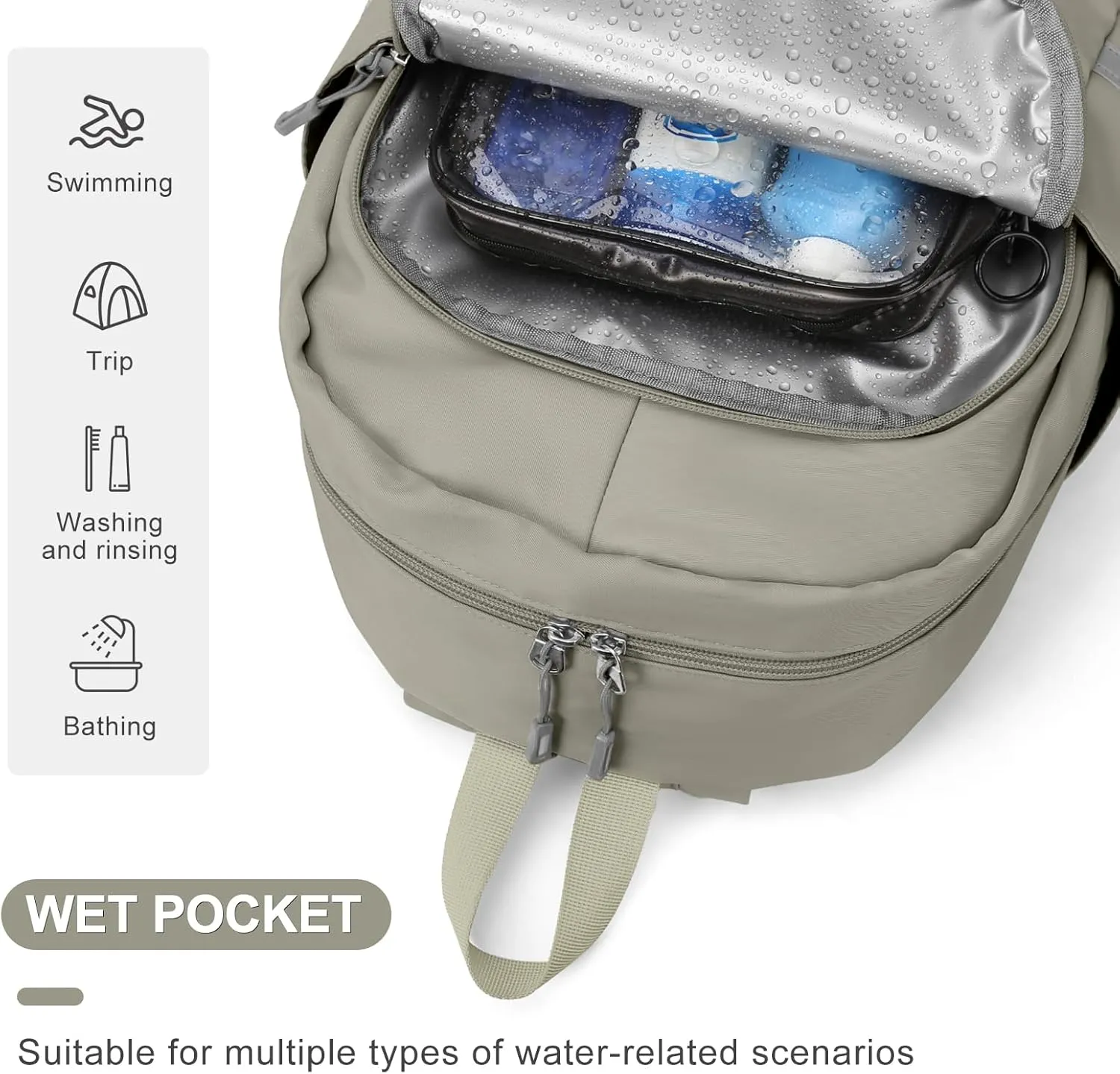 coofay Small Gym Backpack For Women Waterproof Backpack With Shoe Compartment Lightweight Travel Backpack Workout Sports Backpack Small Gym Bag
