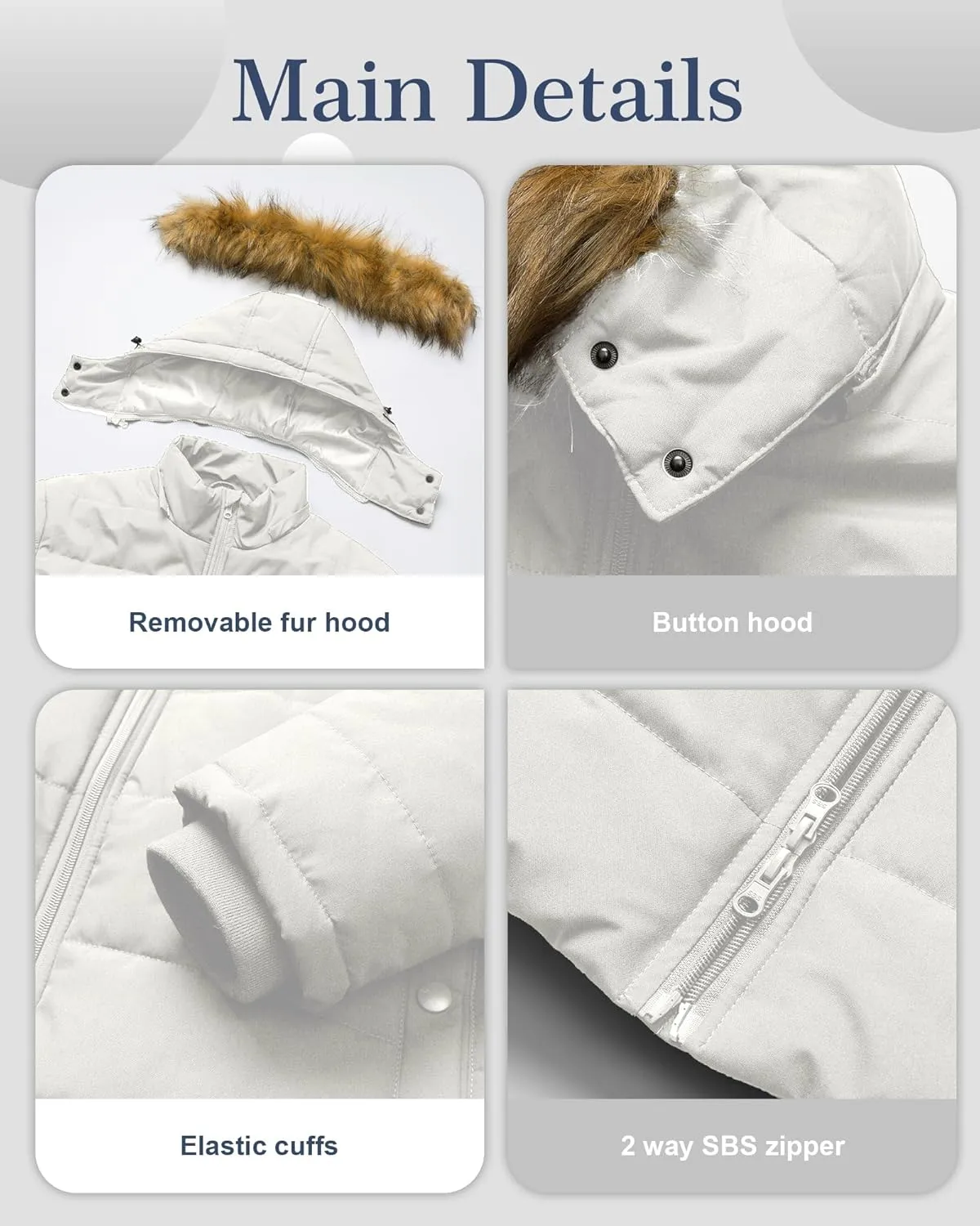 CREATMO US Women's Plus Size Winter Coats Long Puffer Jacket Fleece Lined Parka Removable Fur Hood Available in 1X To 5X