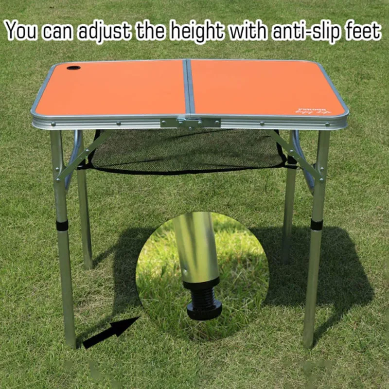 Crocox Aluminum Alloy Folding Table Camping Carrying Handle Aluminum Adjustable