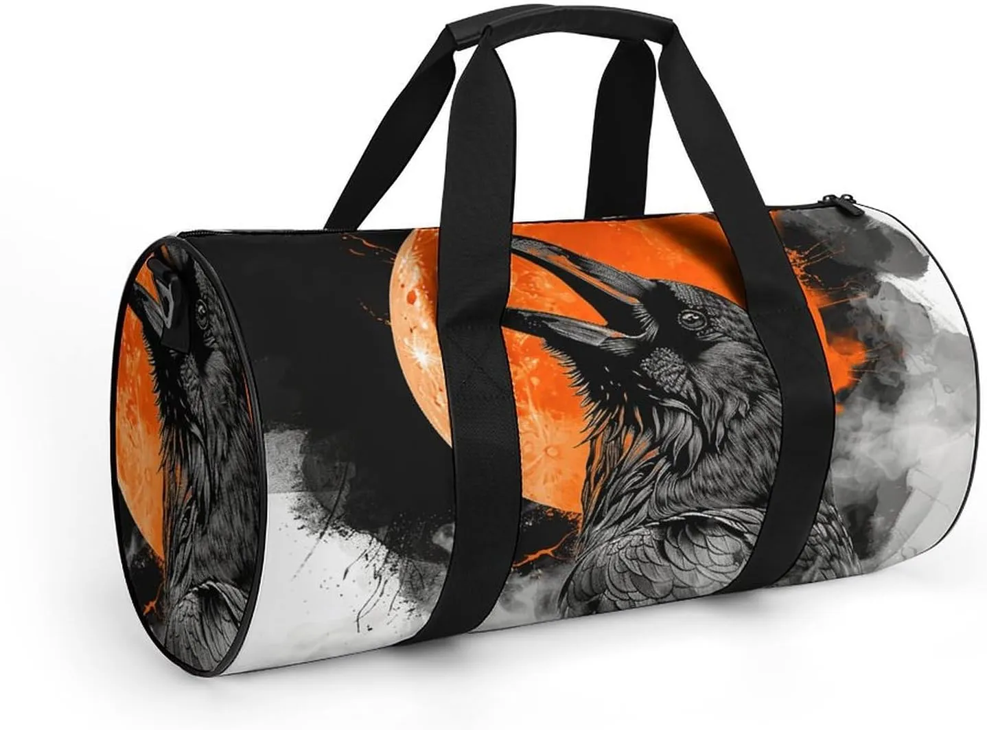 Crow Opens His Mouth Gym Bag Small Travel Duffle Bag with Compartment Carry On Weekender Bag for Women Men