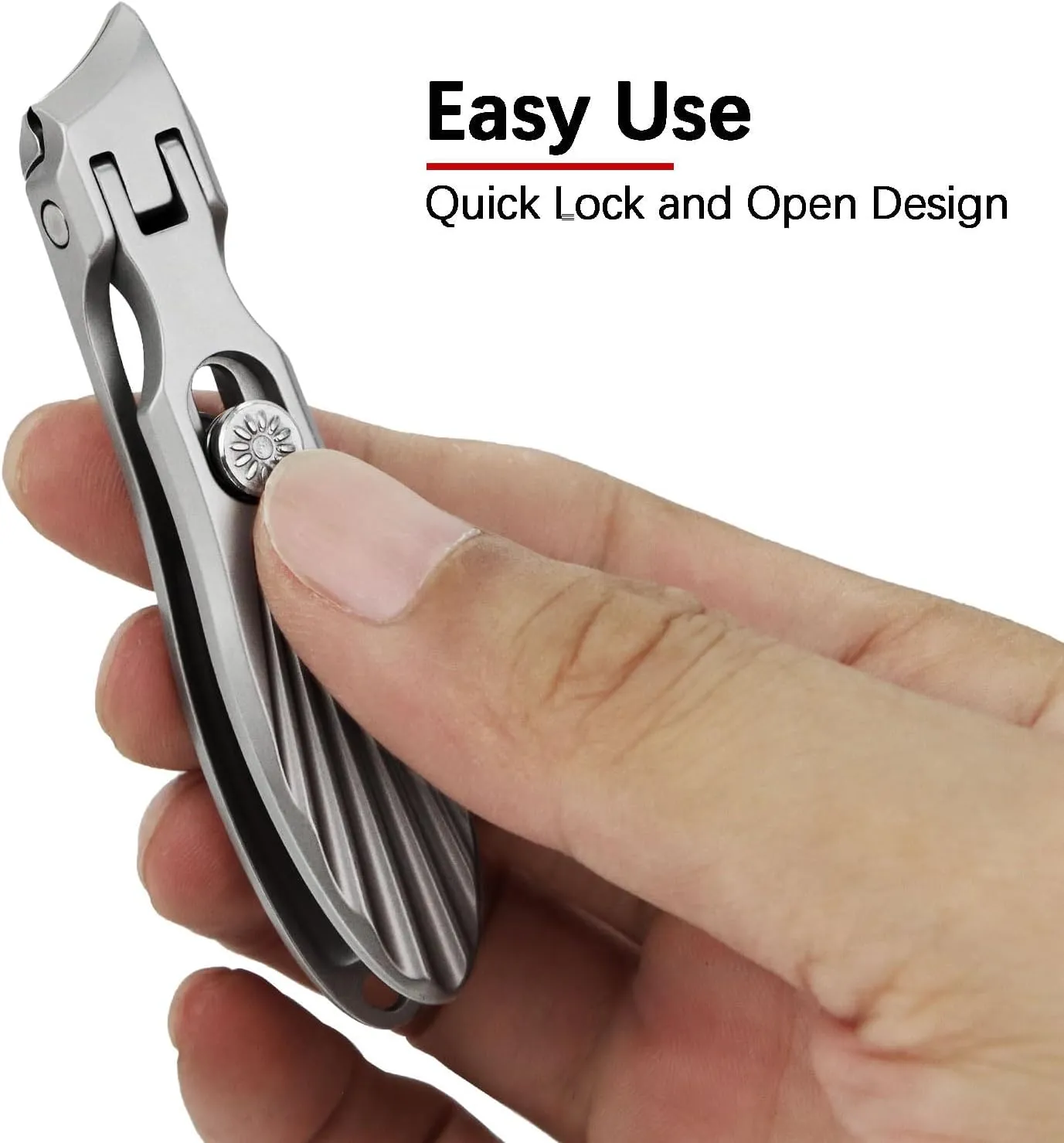 Curved and Slanted Nail Clippers for Men Thick Nails, Toe Nail Clippers for Seniors Tough Toenails, Large Wide Jaw Opening Sharp Fingernail Clipper with Catcher Heavy Duty for Adult Women