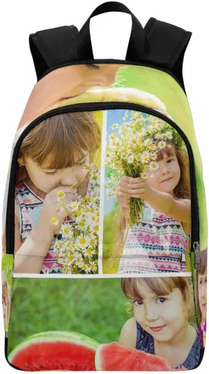 Customized Picture Backpack Custom 5 Photos Shoulder Bag Personalized Knapsack Backpack Fashion Daypack for Hiking Camping Work