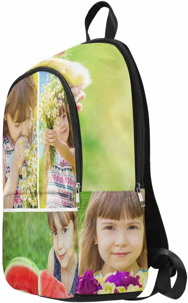 Customized Picture Backpack Custom 5 Photos Shoulder Bag Personalized Knapsack Backpack Fashion Daypack for Hiking Camping Work