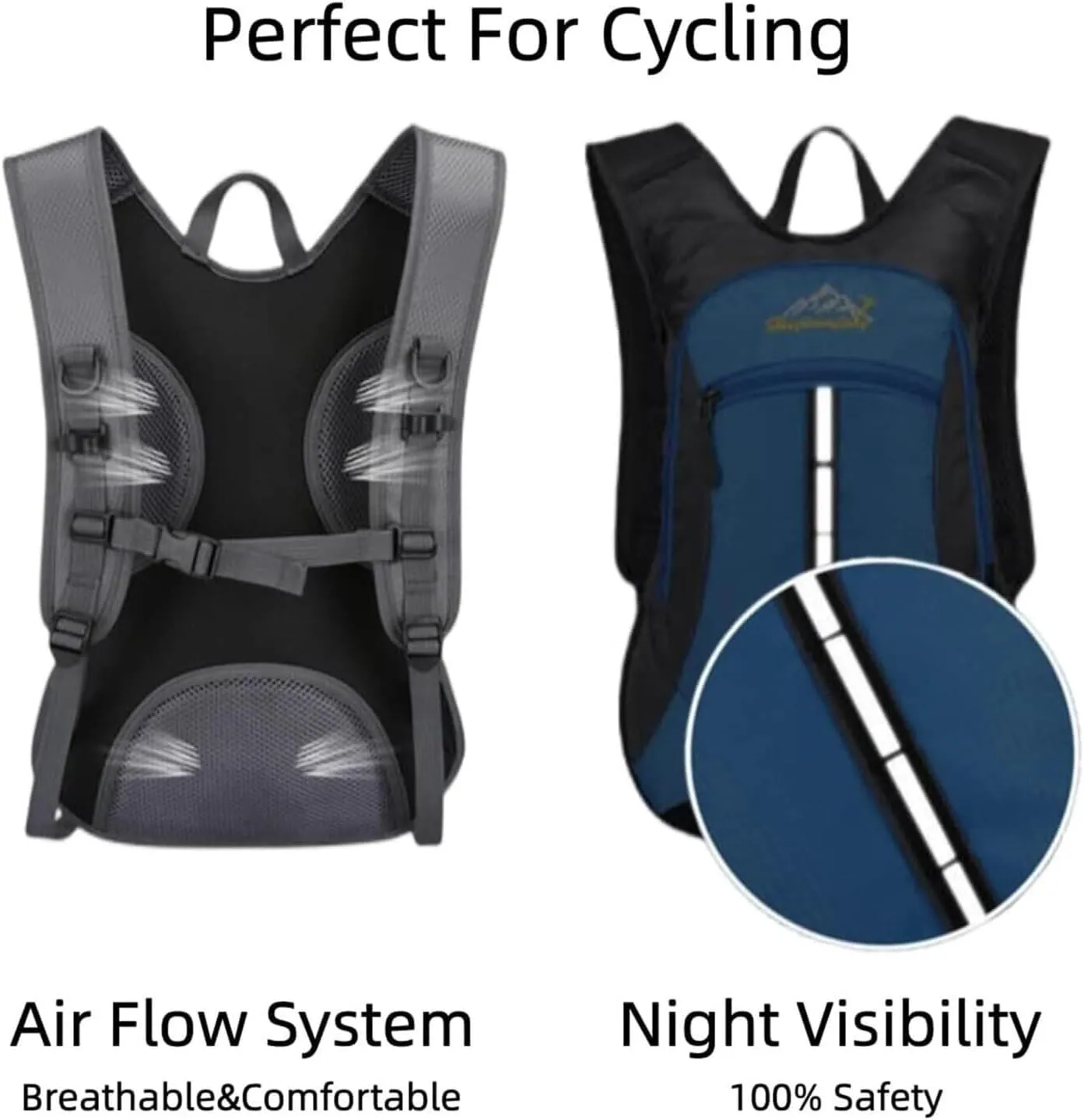 Cycling Backpack Bladder Backpack Ultralight Bicycle Bags Travel Bag Outdoor Sports Running MTB Bike Bag(Red)