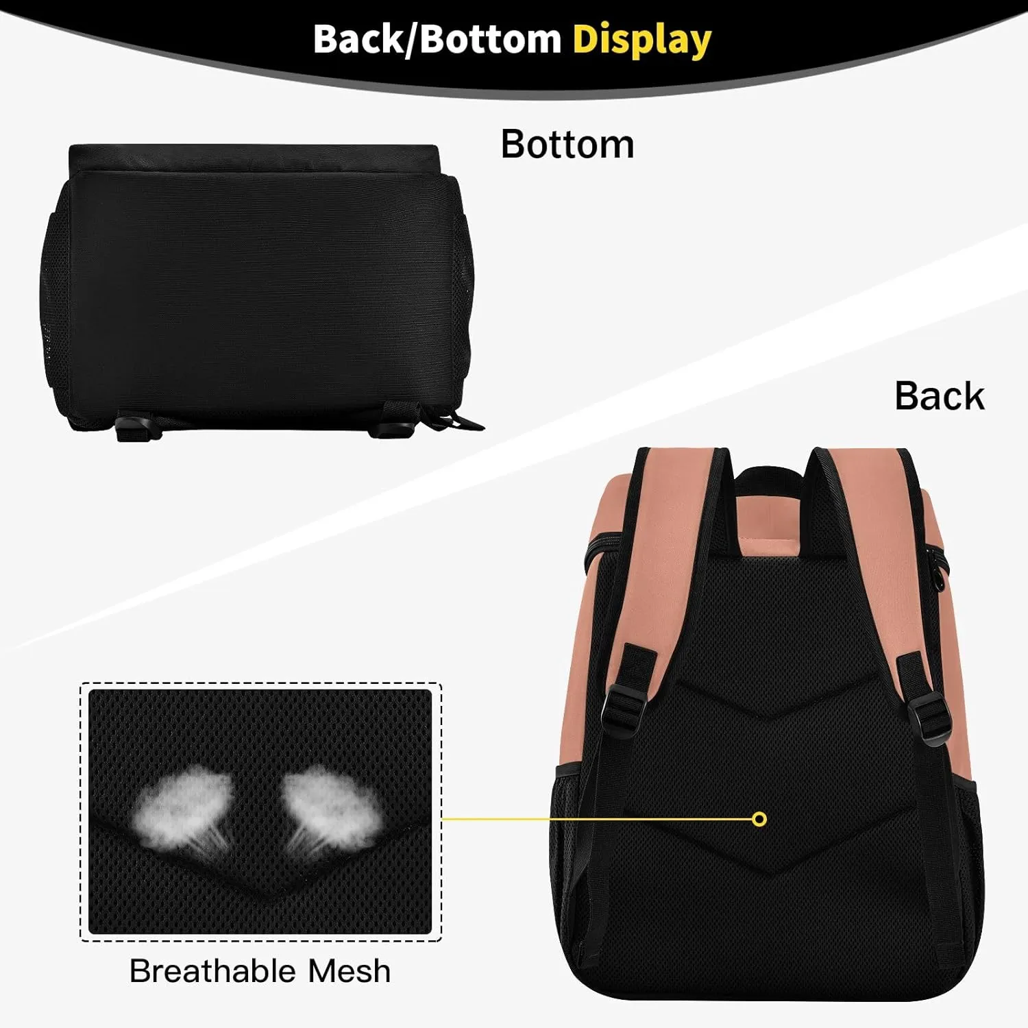 Dark Salmon Cooler Bag Backpack 36 Cans Insulated Leakproof Waterproof Beach Cooler Lunch Box Backpack