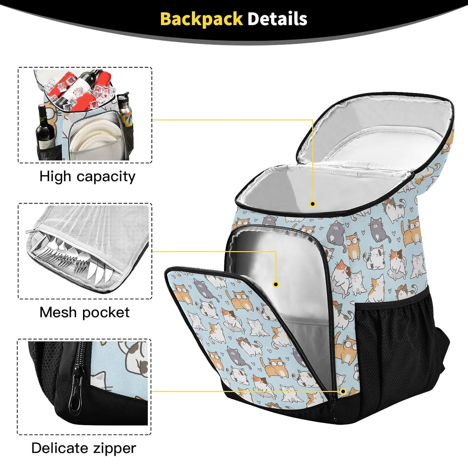 Dark Salmon Cooler Bag Backpack 36 Cans Insulated Leakproof Waterproof Beach Cooler Lunch Box Backpack