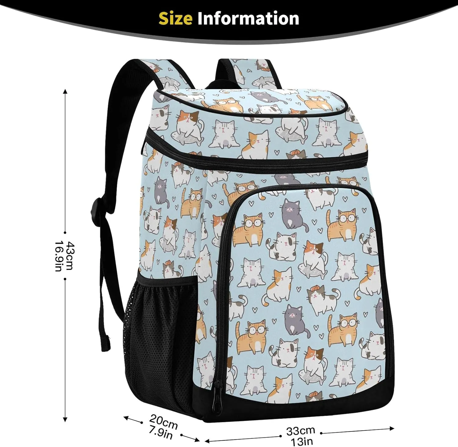 Dark Salmon Cooler Bag Backpack 36 Cans Insulated Leakproof Waterproof Beach Cooler Lunch Box Backpack