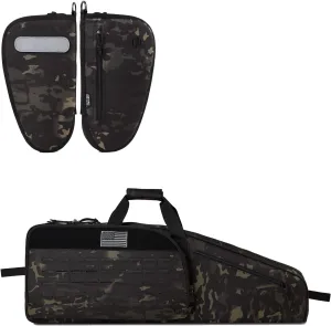 DBTAC Single Padded Pistol Bag Large (Black)   Single Rifle Bag 35" (Black), Lockable Zipper, Durable Material, Compact Design