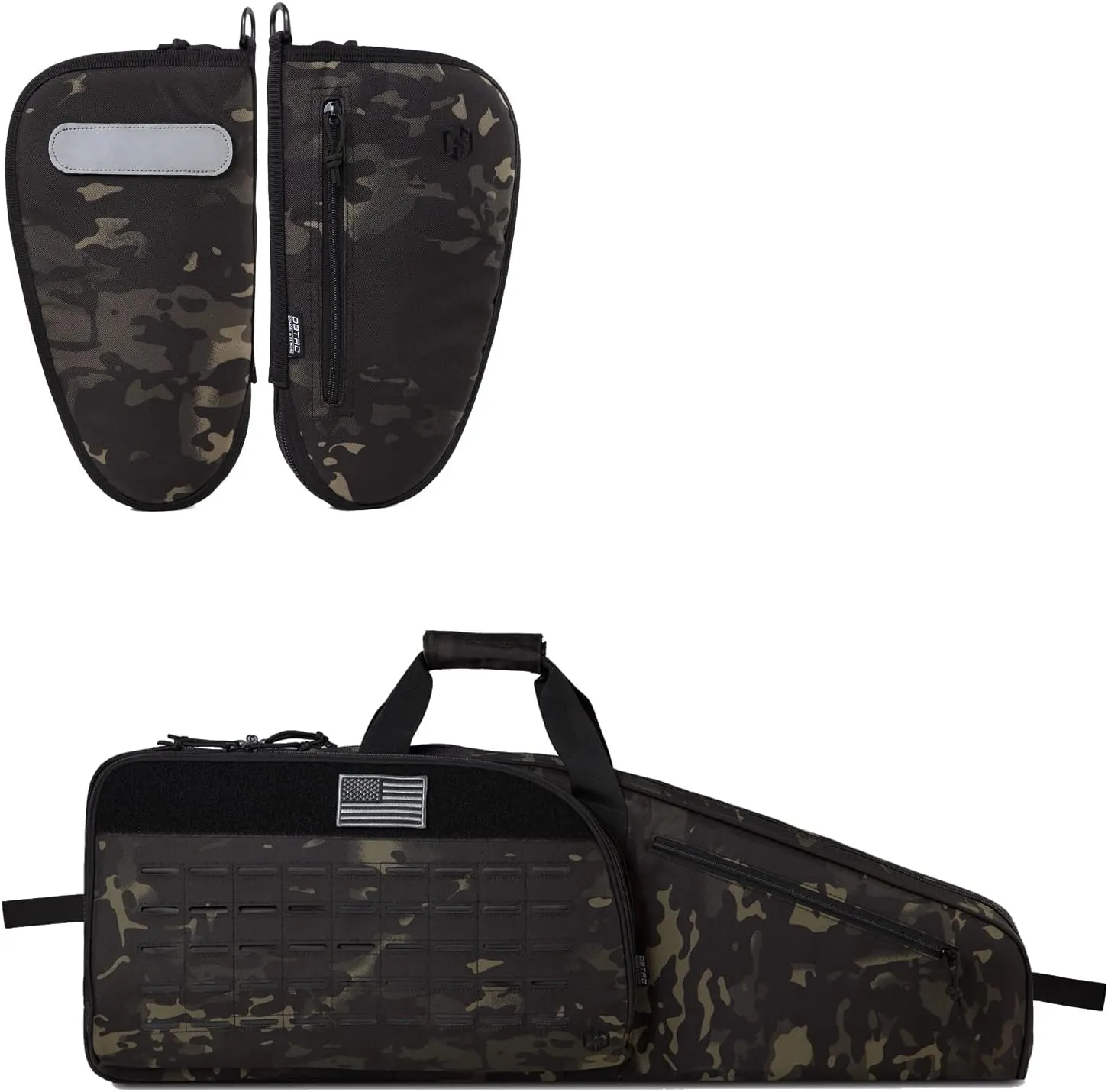 DBTAC Single Padded Pistol Bag Large (Black)   Single Rifle Bag 35" (Black), Lockable Zipper, Durable Material, Compact Design