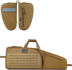 DBTAC Single Padded Pistol Bag Medium (Tan)   Single Rifle Bag 35" (Tan), Lockable Zipper, Durable Material, Compact Design