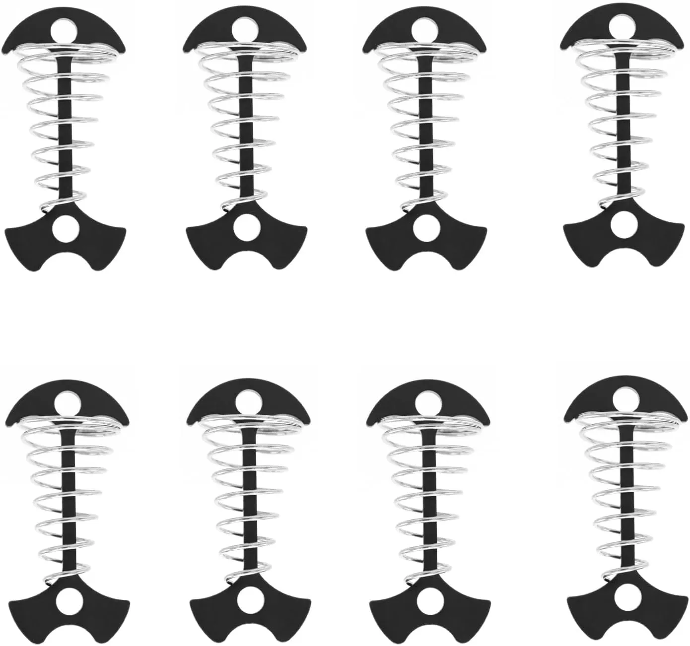 Deck Peg Camping Stakes for Outdoors Proof Portable Aluminum Alloy Deck Anchors Peg with Spring Hook