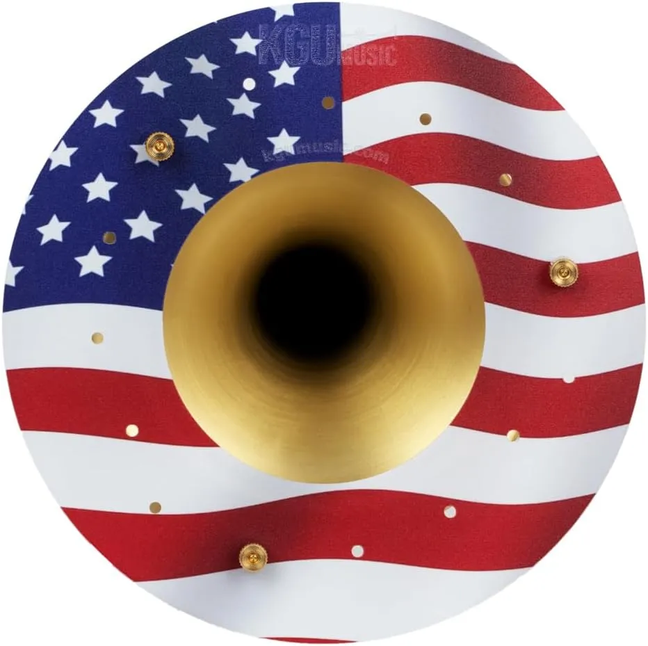 Deflector KGUBrass for trumpets, trombones, bass trombones, flugelhorns, trumpet mirror, acrylic deflector for horn (trumpet, US Flag)