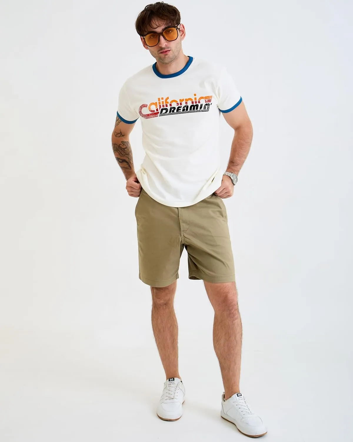 Design™ Ringer Retro Vintage Look Cotton T Shirt for Men and Women - Unique Design Urban Streetwear Fashion Tee Unisex