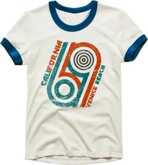 Design™ Ringer Retro Vintage Look Cotton T Shirt for Men and Women - Unique Design Urban Streetwear Fashion Tee Unisex