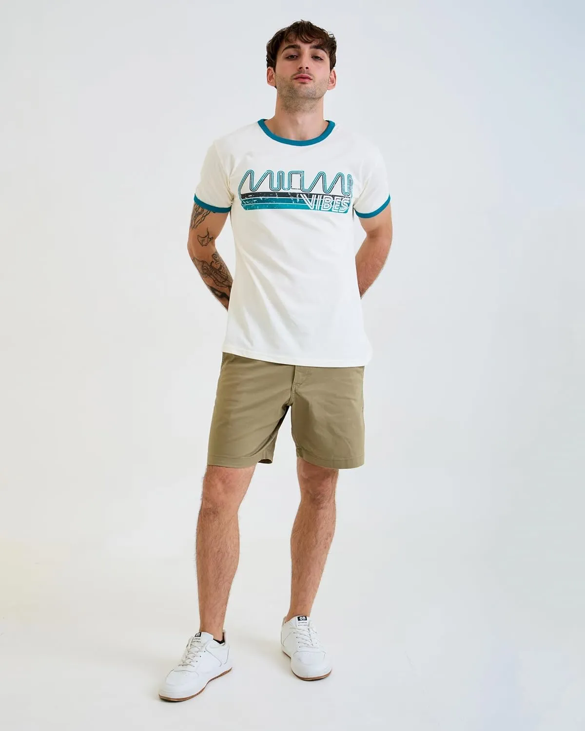 Design™ Ringer Retro Vintage Look Cotton T Shirt for Men and Women - Unique Design Urban Streetwear Fashion Tee Unisex