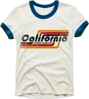 Design™ Ringer Retro Vintage Look Cotton T Shirt for Men and Women - Unique Design Urban Streetwear Fashion Tee Unisex