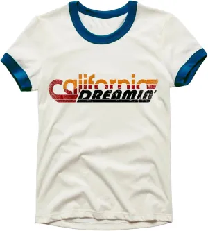 Design™ Ringer Retro Vintage Look Cotton T Shirt for Men and Women - Unique Design Urban Streetwear Fashion Tee Unisex