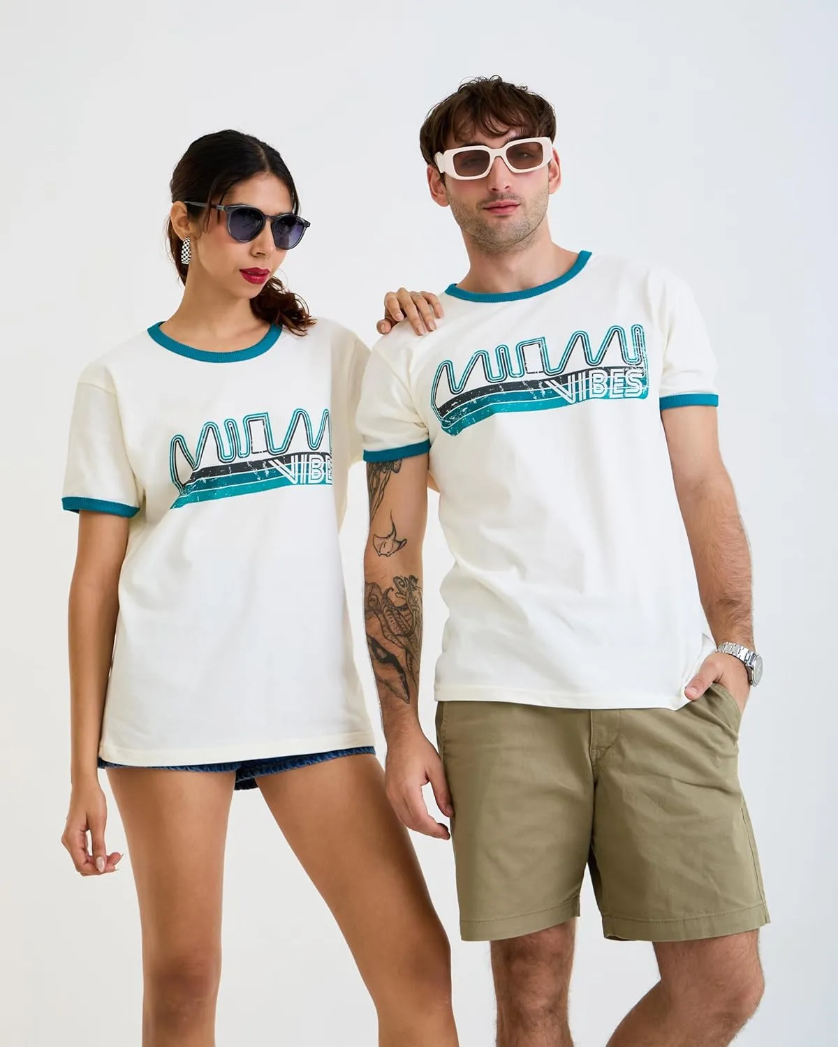 Design™ Ringer Retro Vintage Look Cotton T Shirt for Men and Women - Unique Design Urban Streetwear Fashion Tee Unisex