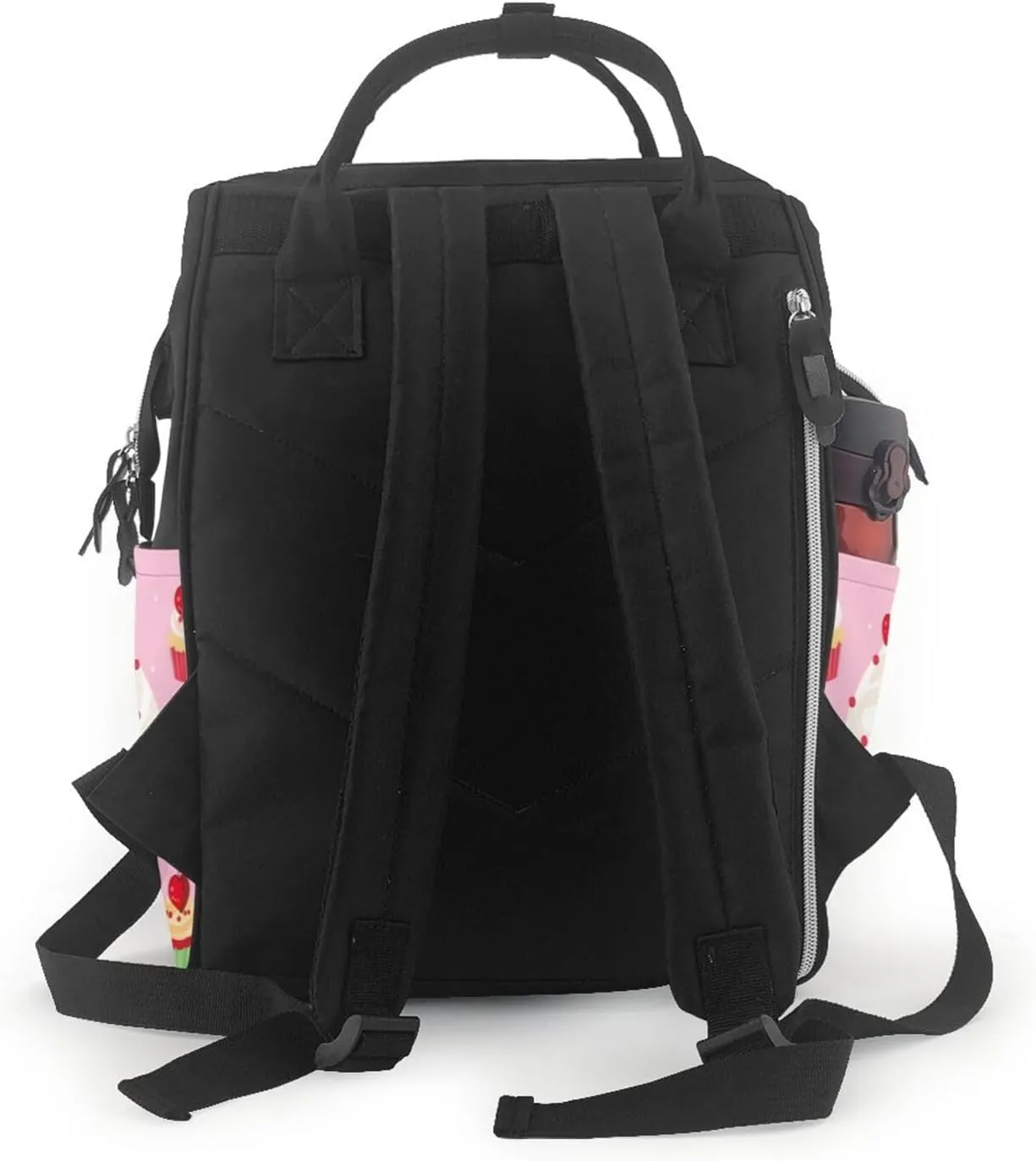 Diaper Bag Nappy Backpack Baby Bag Black and white tiger Mummy Backpack Multifunction Changing Bags for Travel, Cute Cupcake, One Size