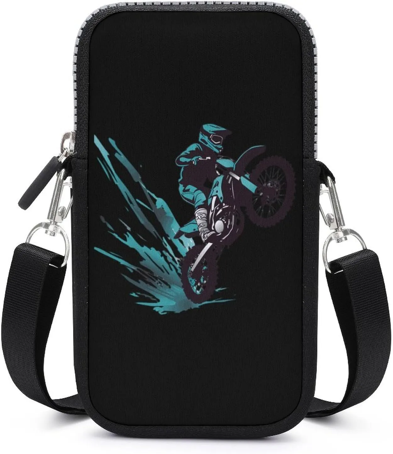 Dirt Bike Rider Motocross Small Crossbody Bags Cell Phone Purses Travel Pouch Shoulder Bag for Women Men