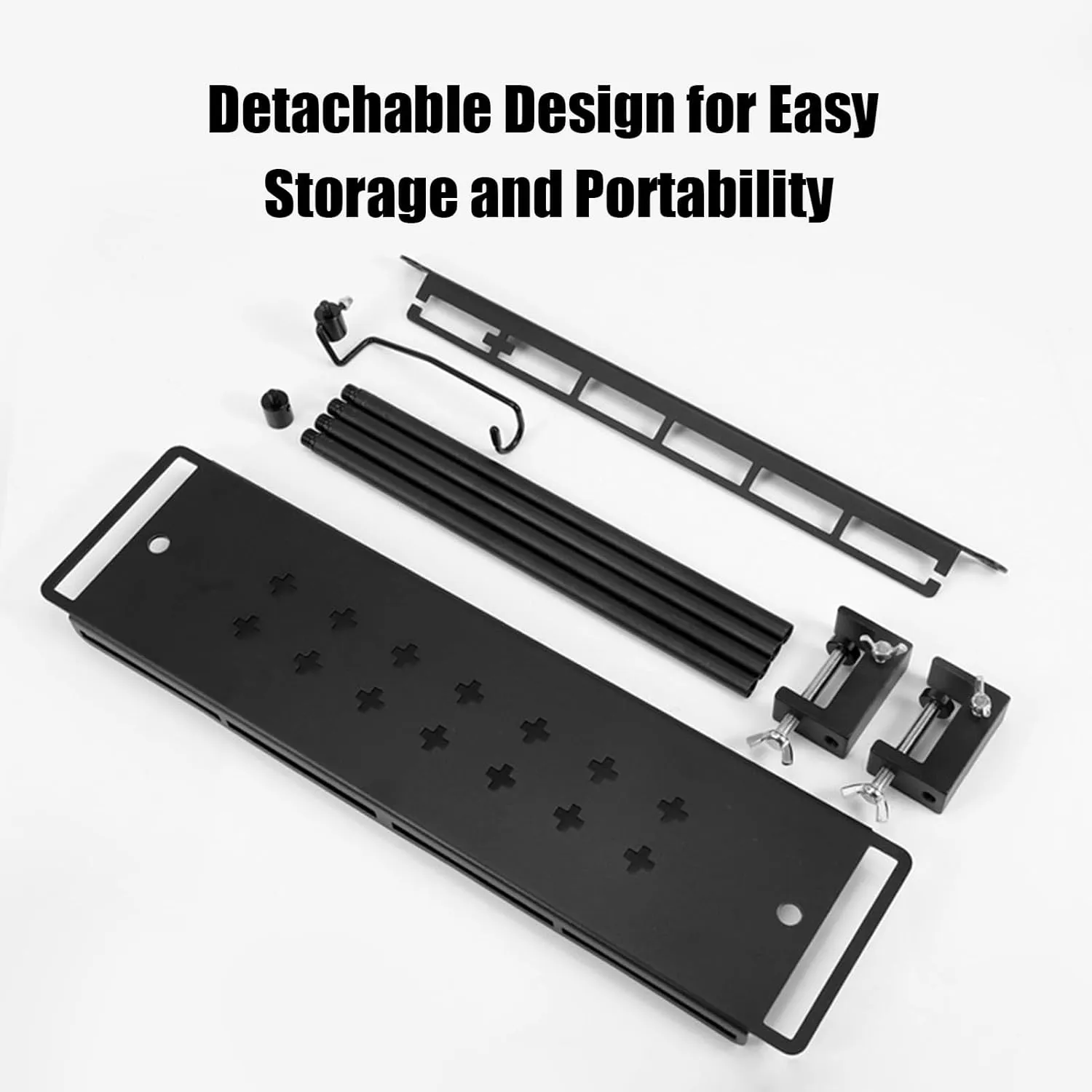 Display Rack, Camping Foldable Storage Rack, Multifunctional Aluminum Lightweight Folding Table Stand, with Lantern Stand, Sturdy Portable Folding Shelf Rack Organizer (C)