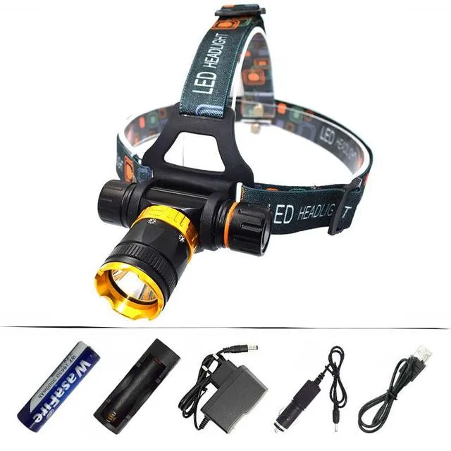 Diving Headlamp XML T6 3800 Lumen LED Headlight Underwater Waterproof Scuba Dive Head Torch Light Swimming Lamp by 18650 Battery