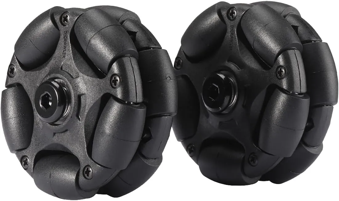 DJCRAWLER 58mm Omni Rack Omini Wheels (S3 level) All Black Limited Editionfor Brompton Folding Bicycle, 20KG Load Omni-direction Roller Replacement Bike Accessories with Bearing [M6*60MM Screws]
