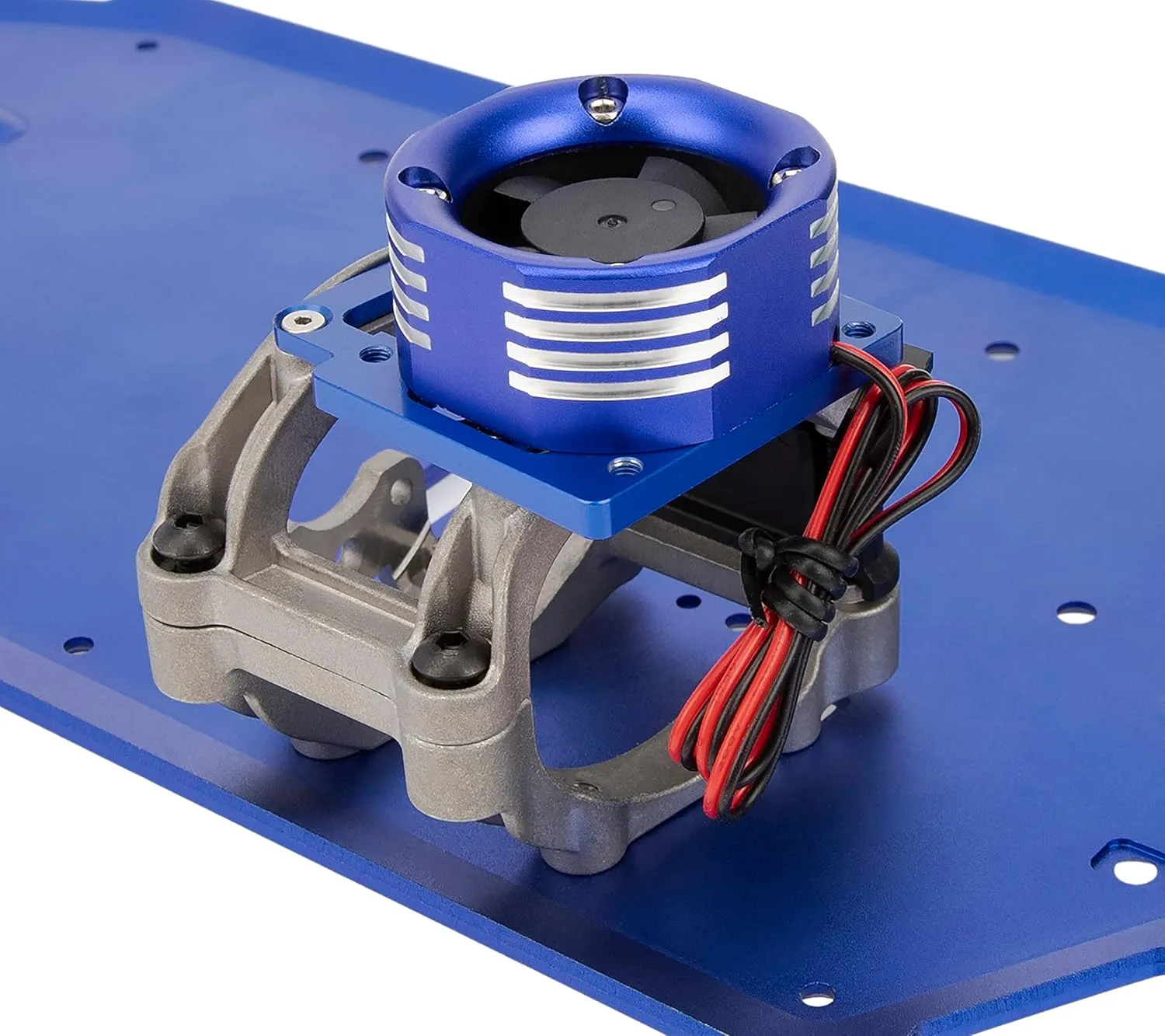 DKKY RC Motor Cooling Fan Heatsink 21000 RPM for Traxxas 1/8 4WD Sledge Motor with LED Light, Blue