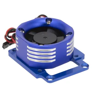 DKKY RC Motor Cooling Fan Heatsink 21000 RPM for Traxxas 1/8 4WD Sledge Motor with LED Light, Blue