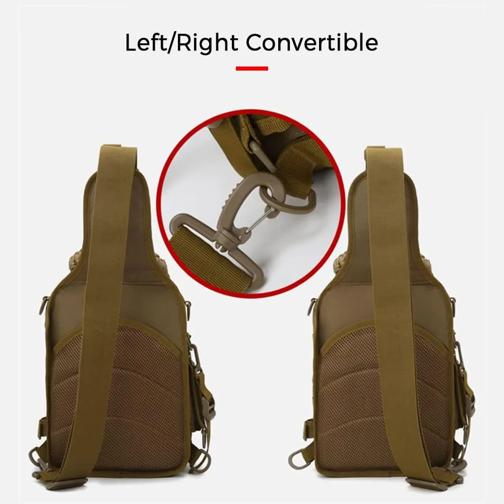 doorslay Fishing Backpack Fishing Sling Bag Fishing Backpack with Rod Holder Fishing Tackle Storage Bag