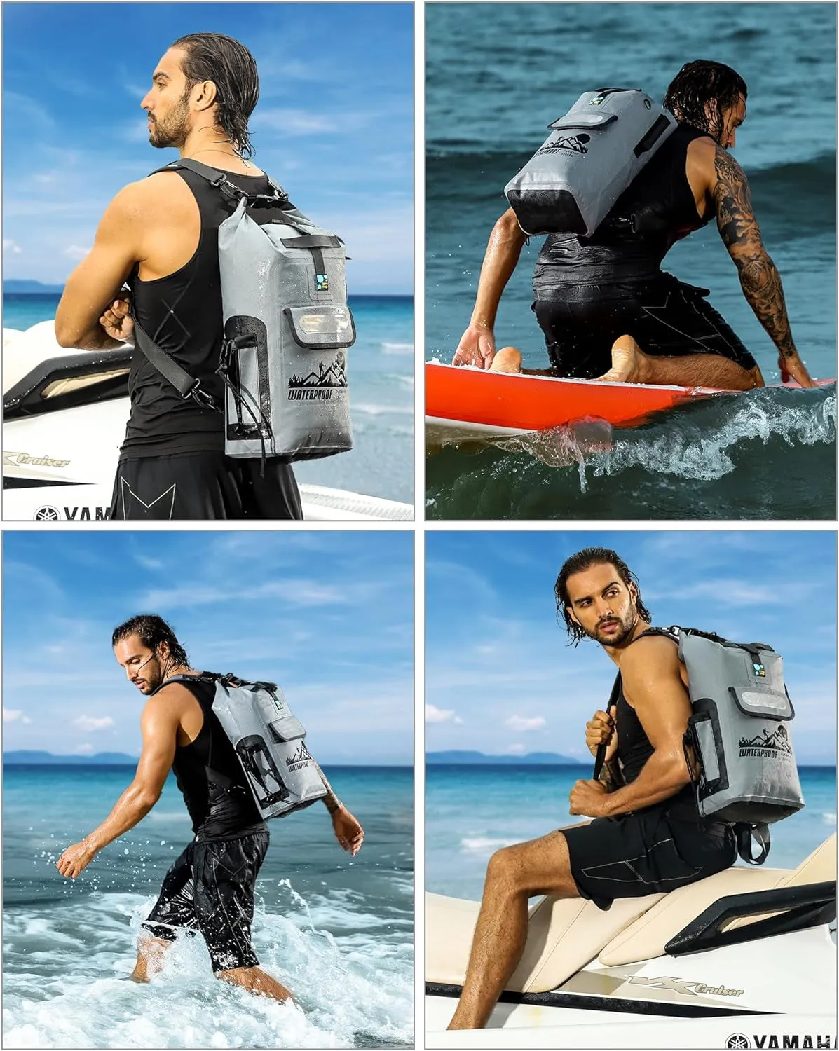 Dry Bag Backpack 20L/30L/40L, Waterproof Floating Dry Bags for Men, Kayak Sack