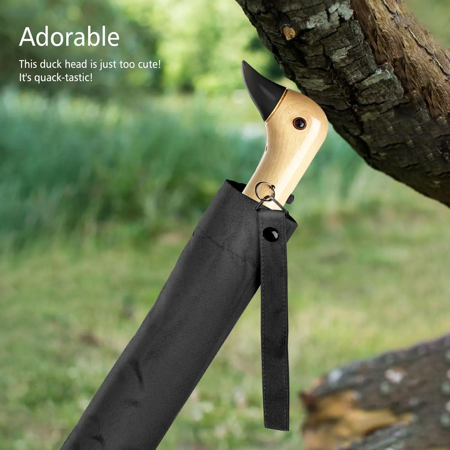 Duck Umbrella - Compact Travel Umbrella with a Cute Duck Head Handle for Women