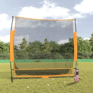 Durable Golf Practice Net for Home Training, 84.6"x42.1"x85", Easy Setup and Transportation, Black and Orange