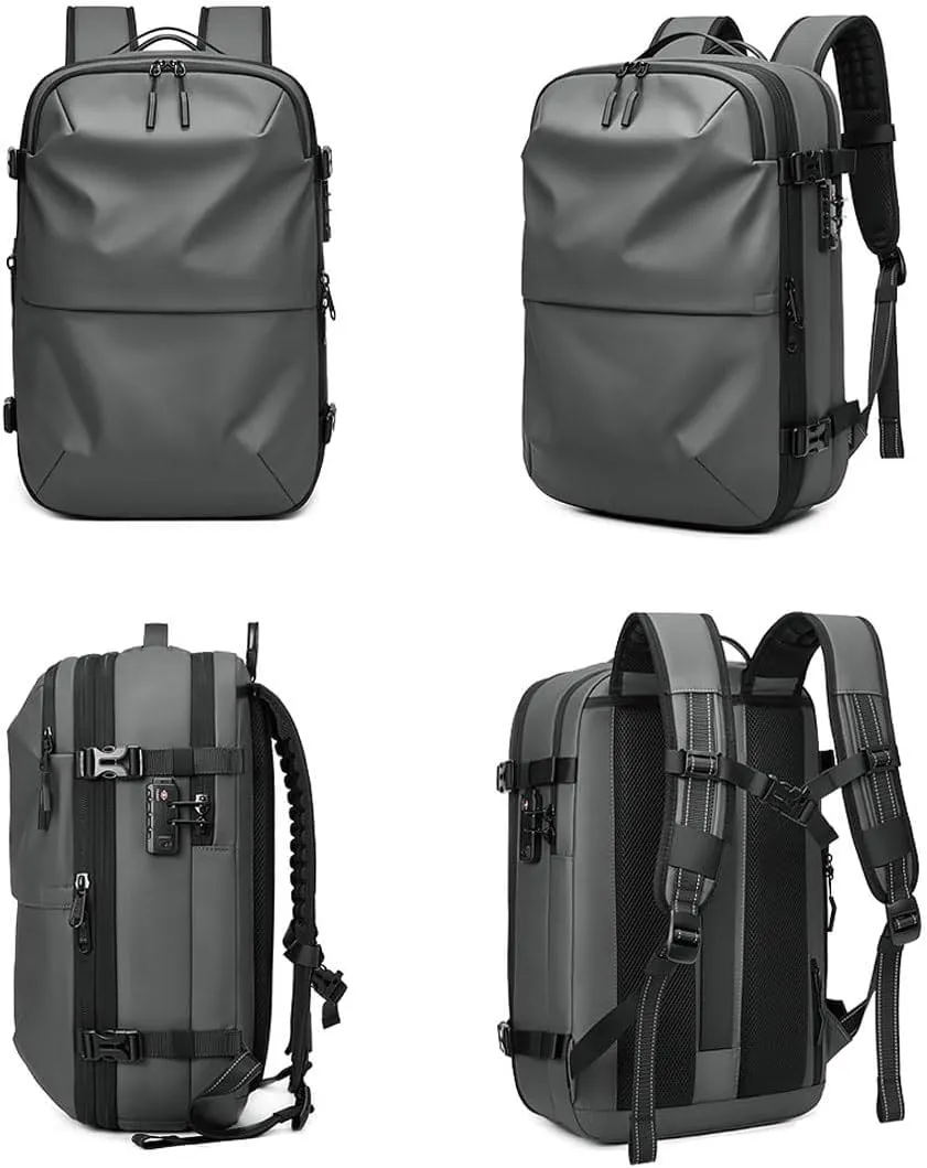Easy Vac Pack Backpack, Easy Vac Backpack, Easyvacpack 60l Large Capacity Waterproof Anti-Theft Travel Bag (Classic-Grey)