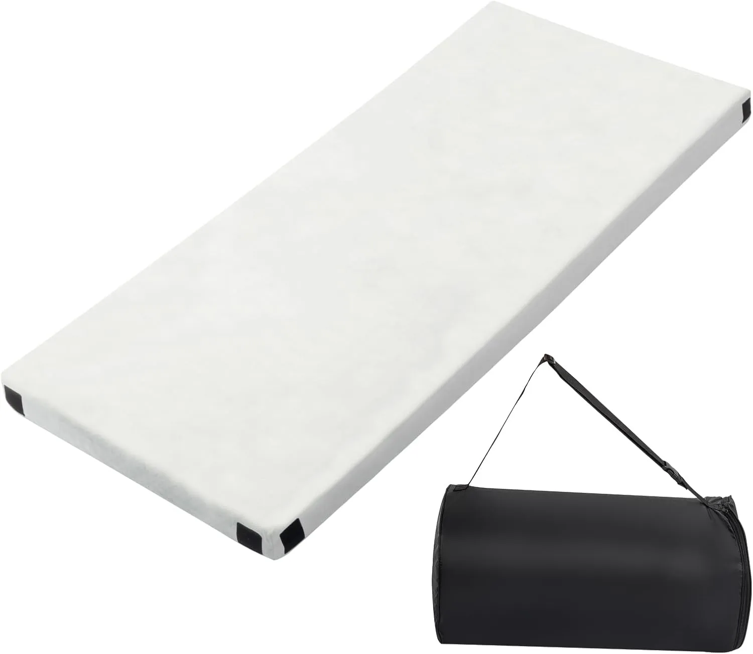 EcoFriendly Memory Foam Camping Mattress with Velcro Connectors Perfect for Outdoor Adventures and Home Use Roll Up Design for Easy Transport and Setup
