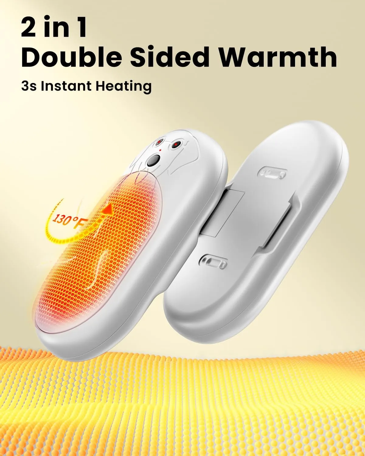 Electric Hand Warmers Rechargeable 2 Pack, 3000Mah*2 Portable Hand Warmer Battery Operated, Fun & Practical & Useful Gifts for Men Chrismas, Outdoor Camping Gifts, Hunting Accessories and Gear