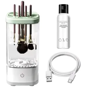 Electric Makeup Brush Cleaner, Makeup Brush Cleaner Charging Model with Cleaning Fluid for Deep Cleaning All Types of Brushes, Portable Suitable for Home Travel, Ideal for Makeup Enthusiasts