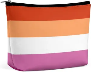 Elegant Makeup Bag, Colorful Stripes Cosmetic Bag Large Capacity Pouch Portable Organizer for Men & Women