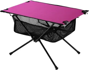 Emelivor Rose Red Gradient Folding Camping Table Portable Beach Table with Carry Bag Small Foldable Table for Outdoor Hiking Picnic Travel Beach